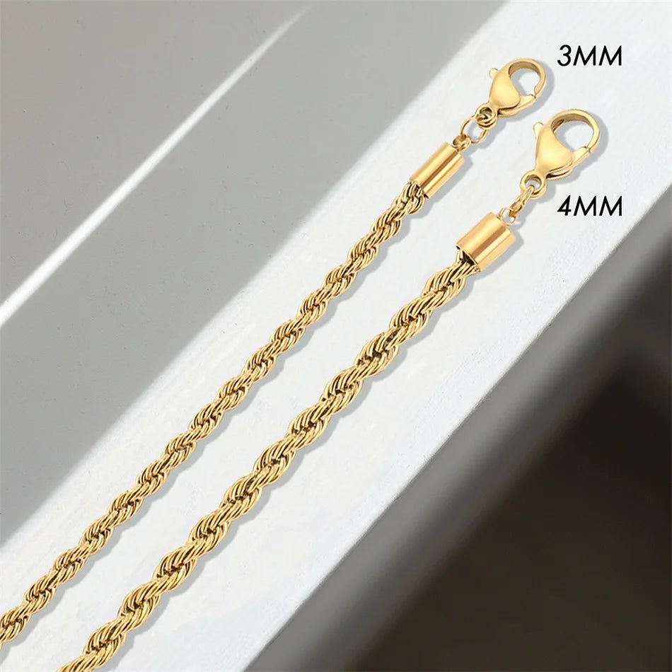 Trendy Stainless Steel Snake Chain Bracelets