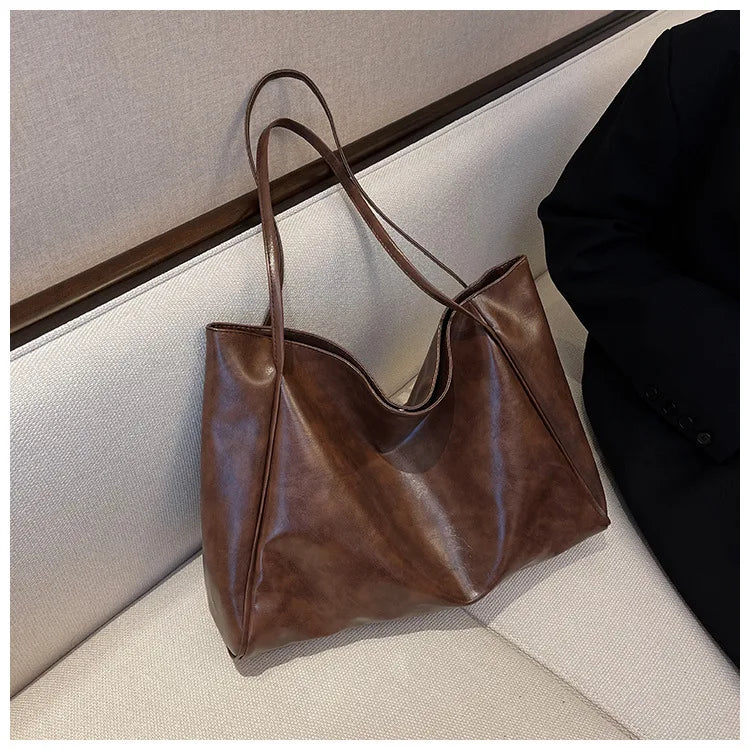 Stylish Large Capacity PU Leather Tote Bag