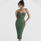 Elegant Green Spaghetti Strap Dress