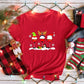 Merry Christmas Girl Red Print T-shirts Women Kawaii Y2K 90S Santa Claus Sweetshirts Female Tops Tee Harajuku Clothing