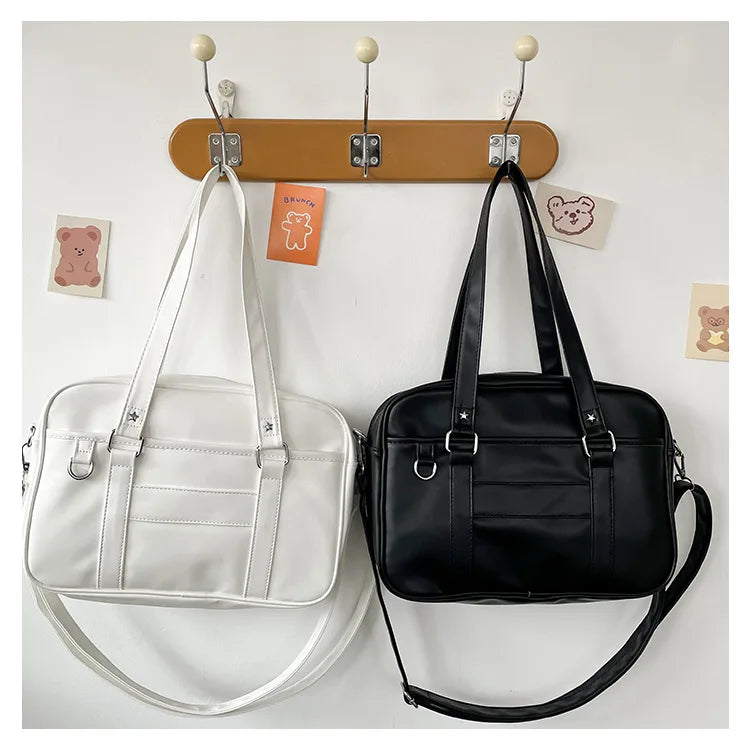 Preppy Style PU Leather Shoulder Bag