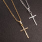 Punk Hip Hop Cross Pendant Clavicle Chain Crystal Jesus Cross Dangle Necklace Simple Fashion Jewelry For Men Women Gift