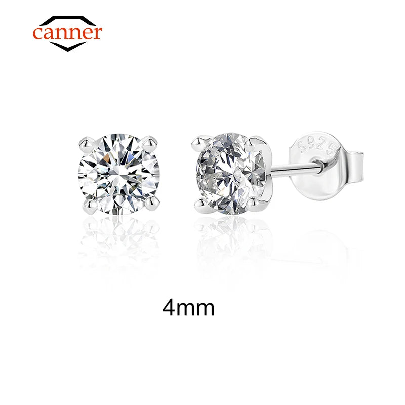 Sparkling Moissanite Stud Earrings