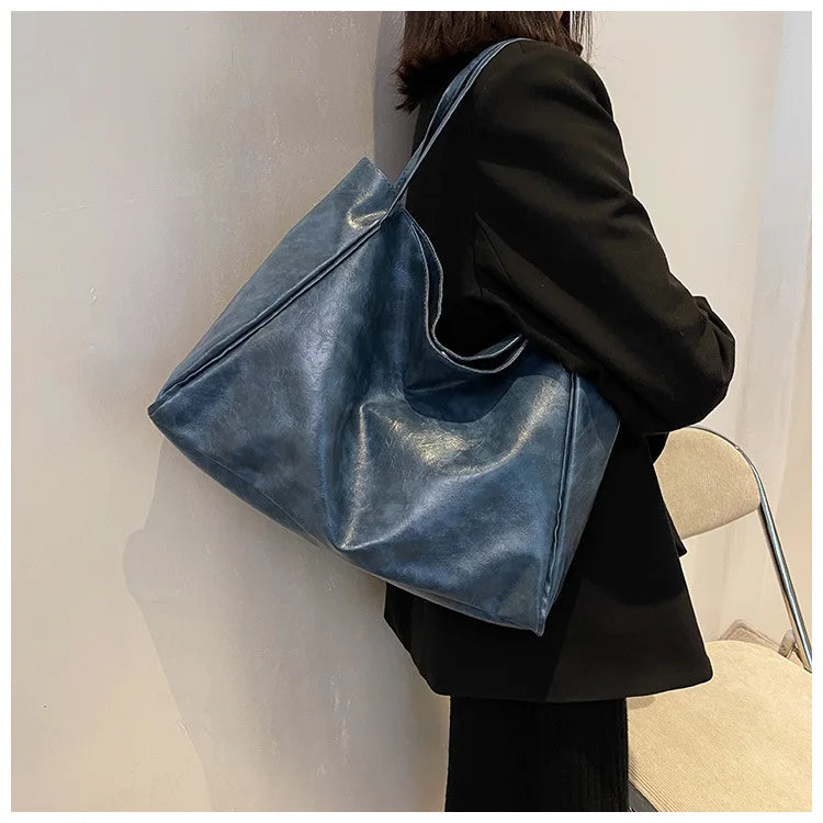 Stylish Large Capacity PU Leather Tote Bag