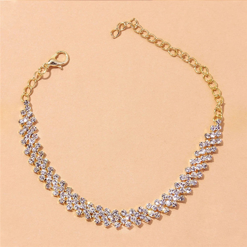 Shining Cubic Zirconia Anklet