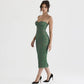 Elegant Green Spaghetti Strap Dress