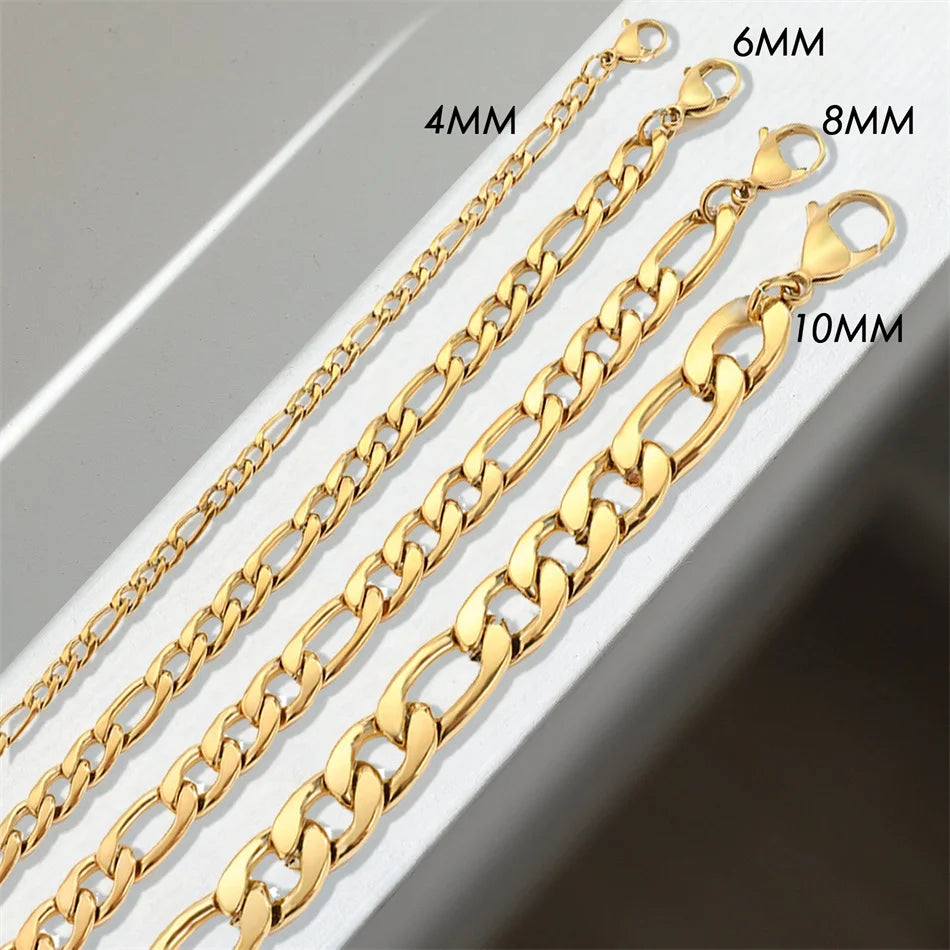 Trendy Stainless Steel Snake Chain Bracelets