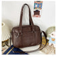 Preppy Style PU Leather Shoulder Bag