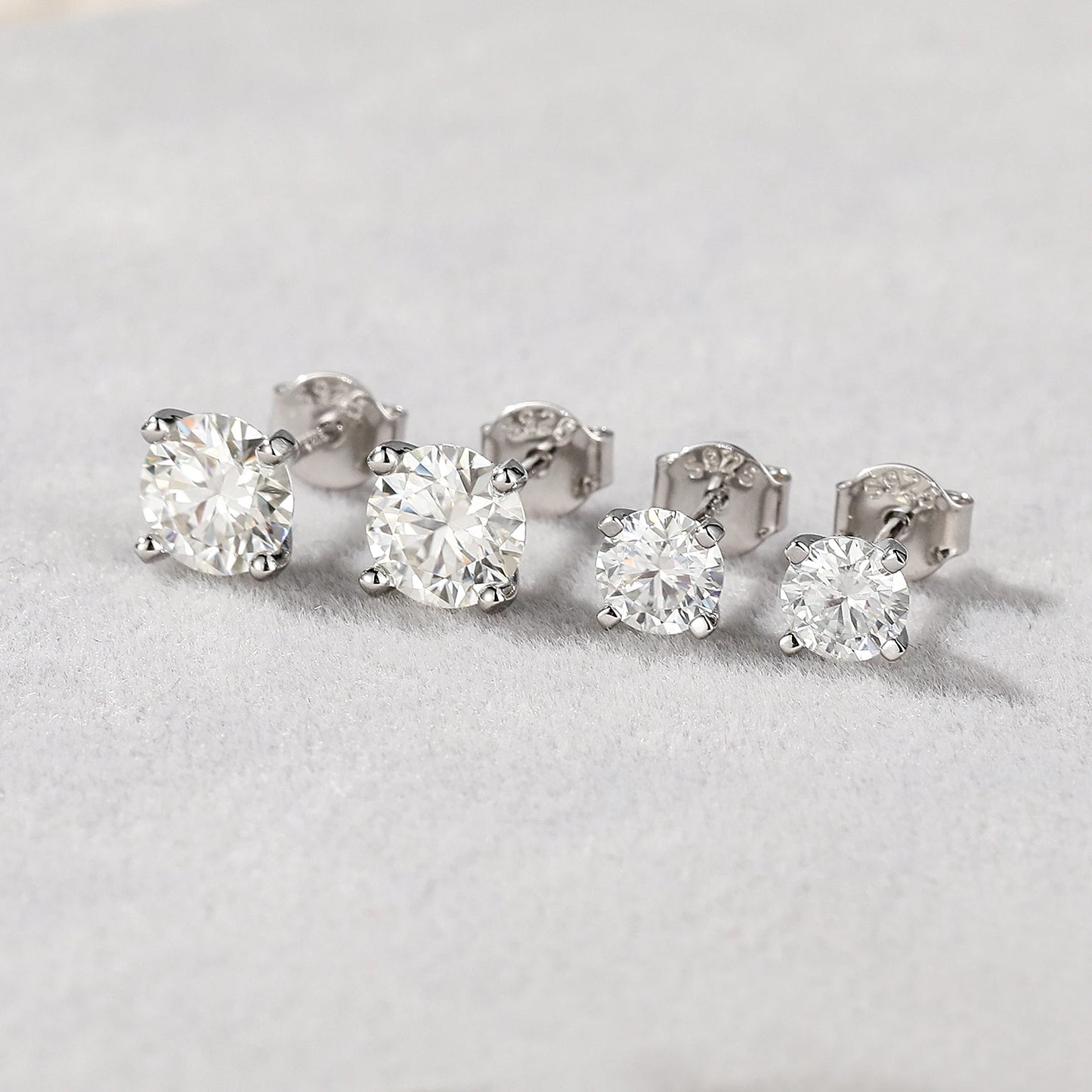 Sparkling Moissanite Stud Earrings