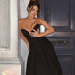 Elegant Black Strapless Corset Dress