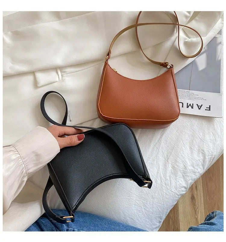 Retro PU Leather Shoulder Bag