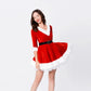 Chic Christmas V-Neck Hooded Dress