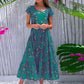 Women Flower Print Dress Boho A-Line Long Dress Women Summer Vintage Maxi Dresses Casual Loose Holiday Party Dress 2023