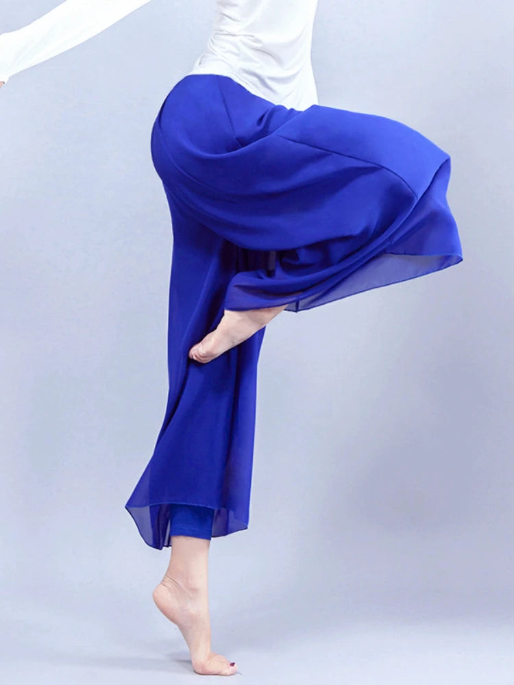 Chiffon Wide-Leg Dance Pants