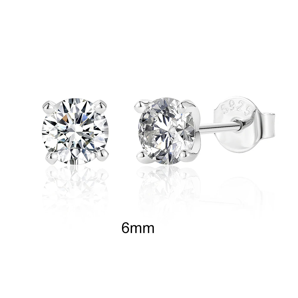 Sparkling Moissanite Stud Earrings