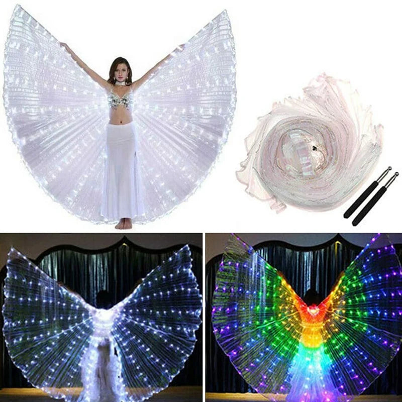 LED Belly Dance Wings with Telescopic Sticks