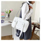 Preppy Style PU Leather Shoulder Bag