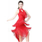 Women Shiny Fringe Halter Neck Dress Roaring Flapper Gatsby Latin Dance Sexy Sparkly Sequins Bodycon Dress