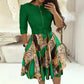 Elegant Patchwork A-Line Dress