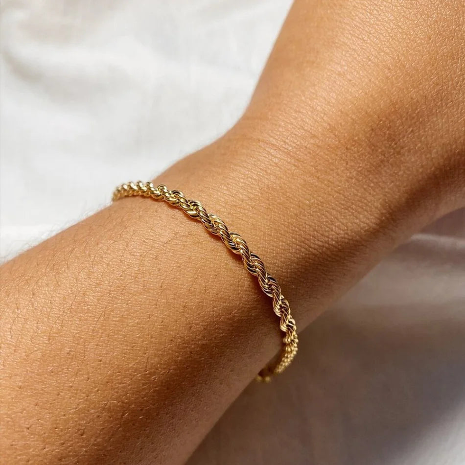 Trendy Stainless Steel Snake Chain Bracelets