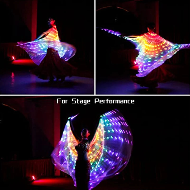 LED Belly Dance Wings with Telescopic Sticks