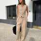 Chic Linen Cotton Two-Piece Suit