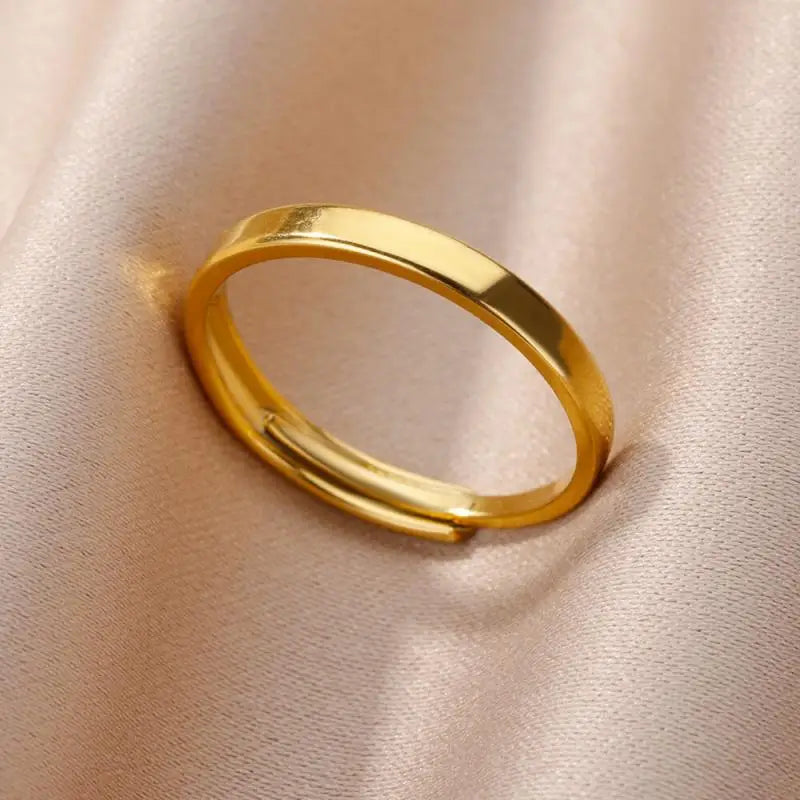 Gold Stainless Steel Heart Ring