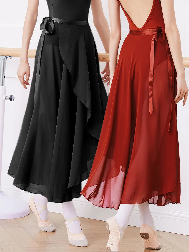 Adult ballet skirt one piece lace skirt practice chiffon apron dance skirt gauze skirt teacher long skirt female