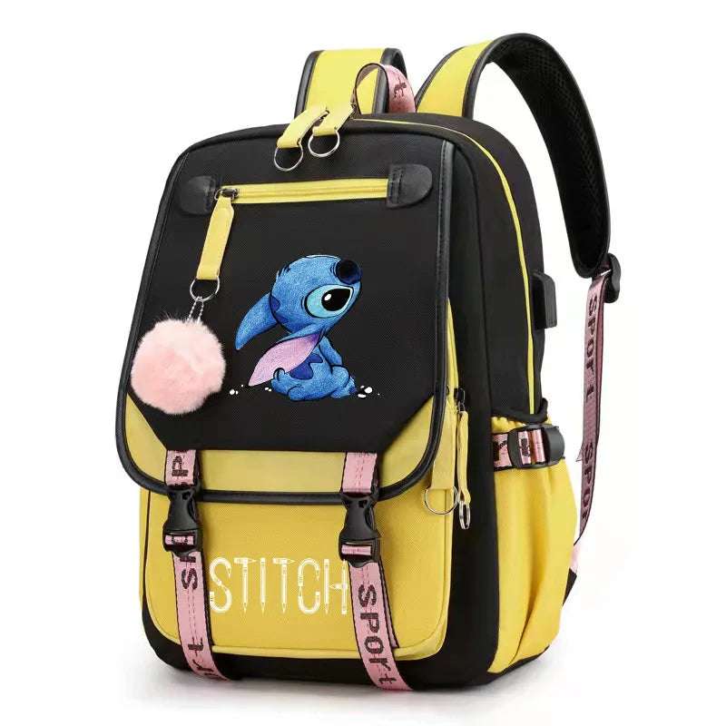 Disney Stitch Backpack with USB Charging