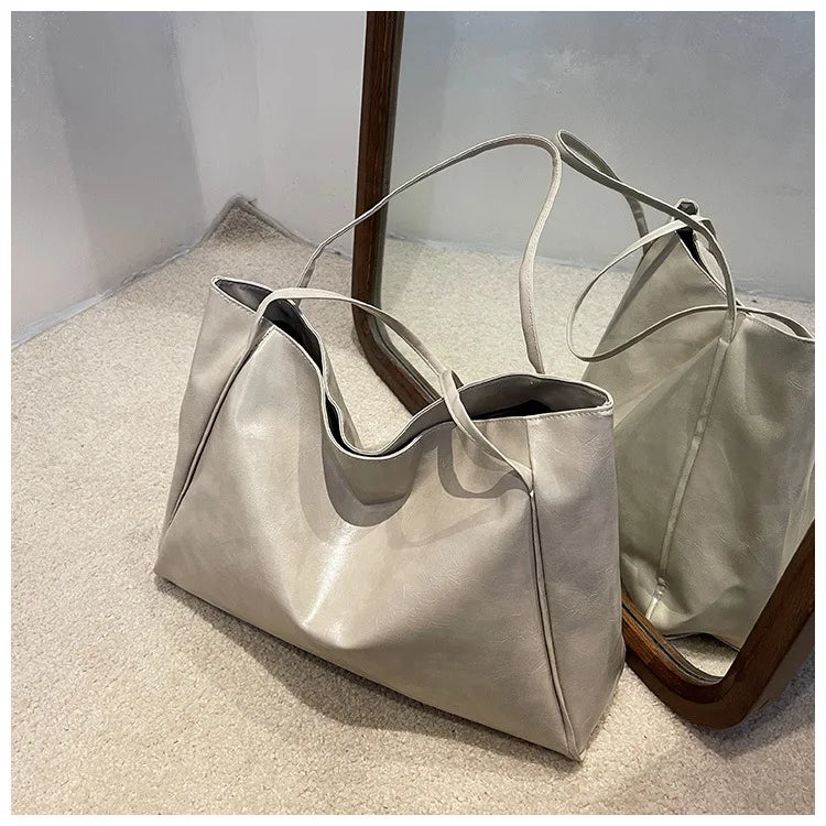 Stylish Large Capacity PU Leather Tote Bag