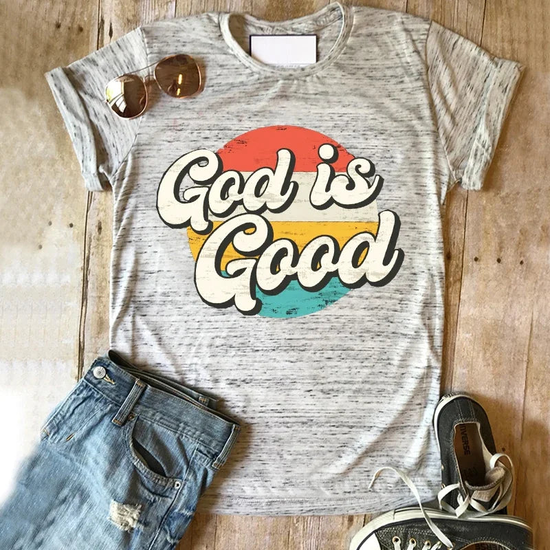 Retro Religious Graphic T-shirt