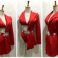 Fashion Red White Black 4-Piece Dance Suit