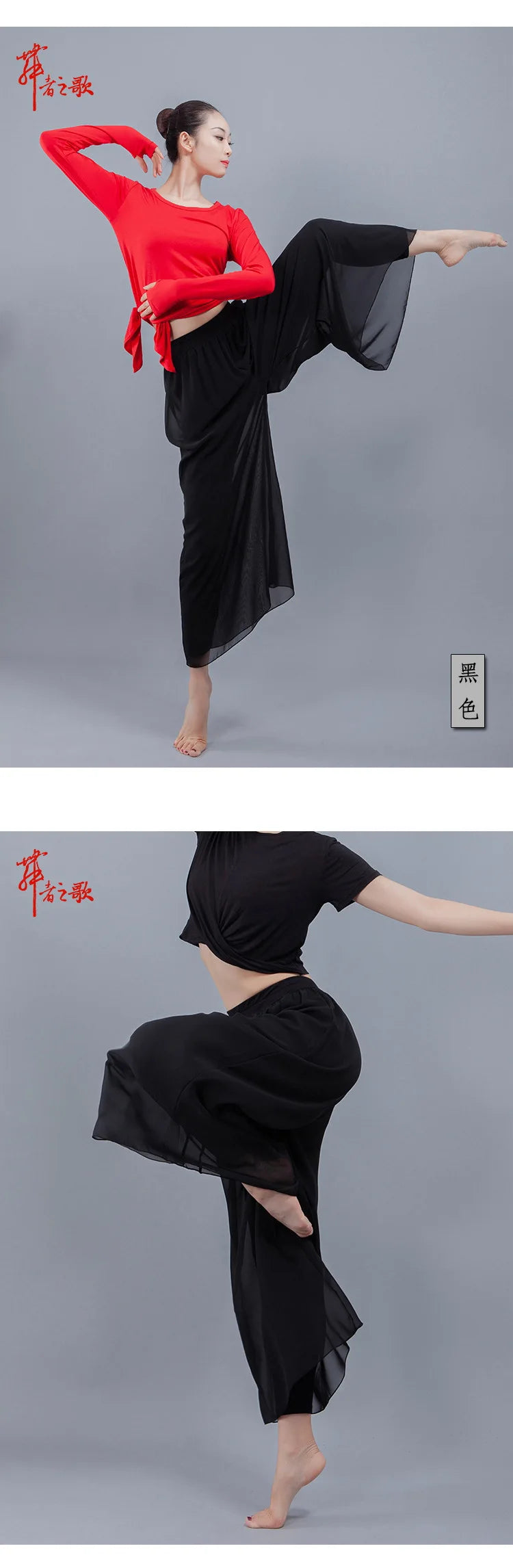 Chiffon Wide-Leg Dance Pants