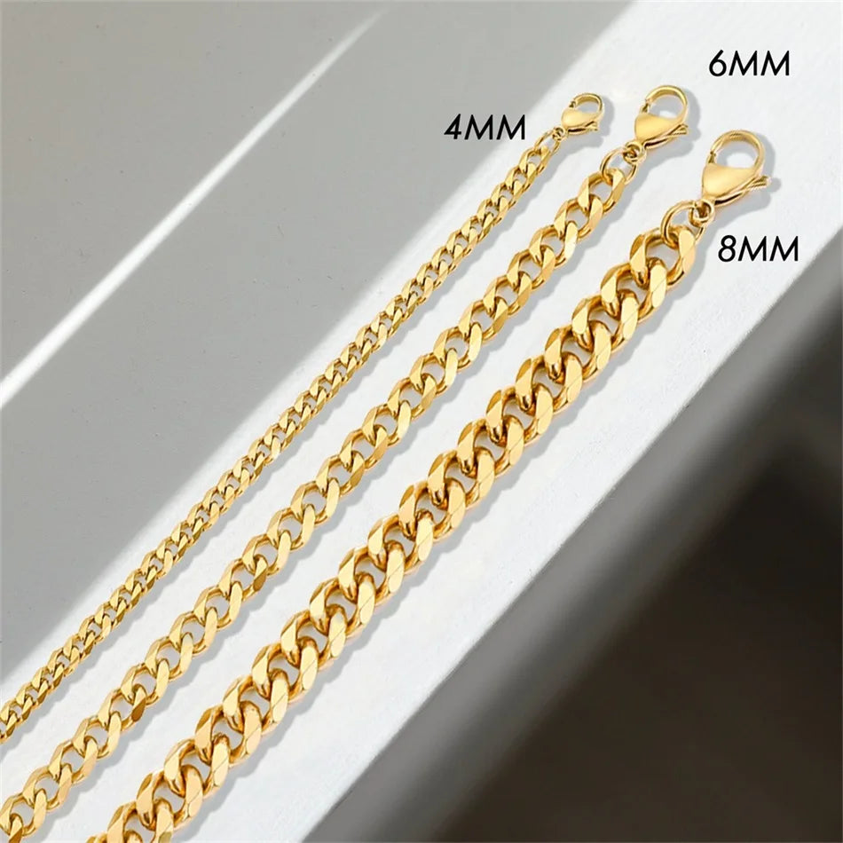 Trendy Stainless Steel Snake Chain Bracelets