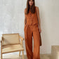 Chic Linen Cotton Two-Piece Suit