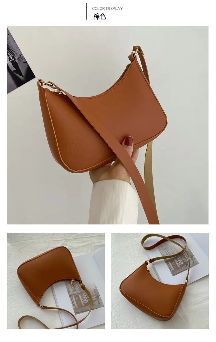 Retro PU Leather Shoulder Bag