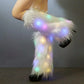 Winter Leg Warmers Warm Comfortable Leg Warmers Led Light Furry Leg Warmers Stylish Imitation Fur Boot Covers for Women Plush