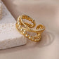 Gold Stainless Steel Heart Ring