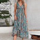 Women Flower Print Dress Boho A-Line Long Dress Women Summer Vintage Maxi Dresses Casual Loose Holiday Party Dress 2023