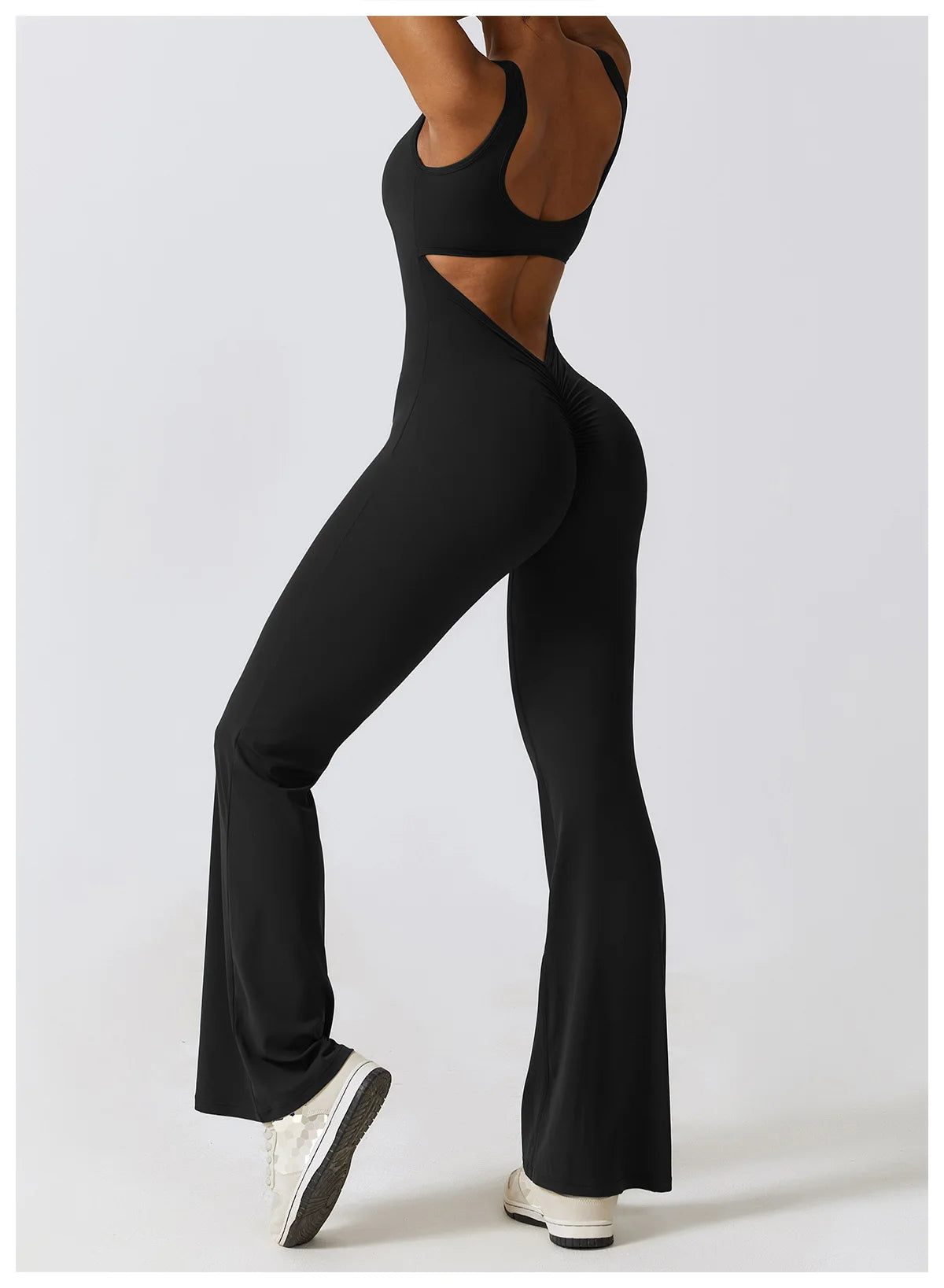 Sexy Back V Jumpsuit Gym Set Women Training Yoga Suit Sportswear Women Sports Jumpsuit Fitness Rompers Stretch Workout Bodysuits