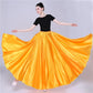 New Woman 360 Degree Satin Skirt Belly Dance Women Gypsy Long Skirts Dancer Practice Wear Assorted Solid Purple Gold Dance Skirt