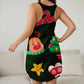 Christmas Print Sleeveless A-Line Mini Dress