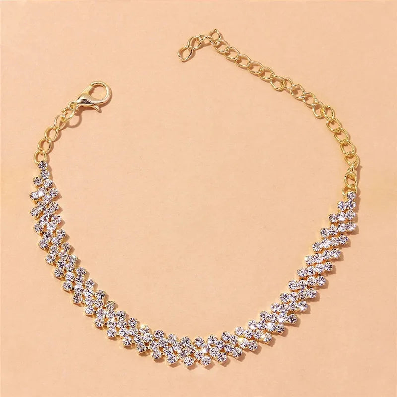 Shining Cubic Zirconia Anklet