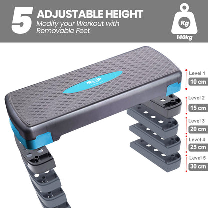 Aerobic Stepper Adjustable Height 2-3-5 Levels Exercise Stepper for Home Yoga