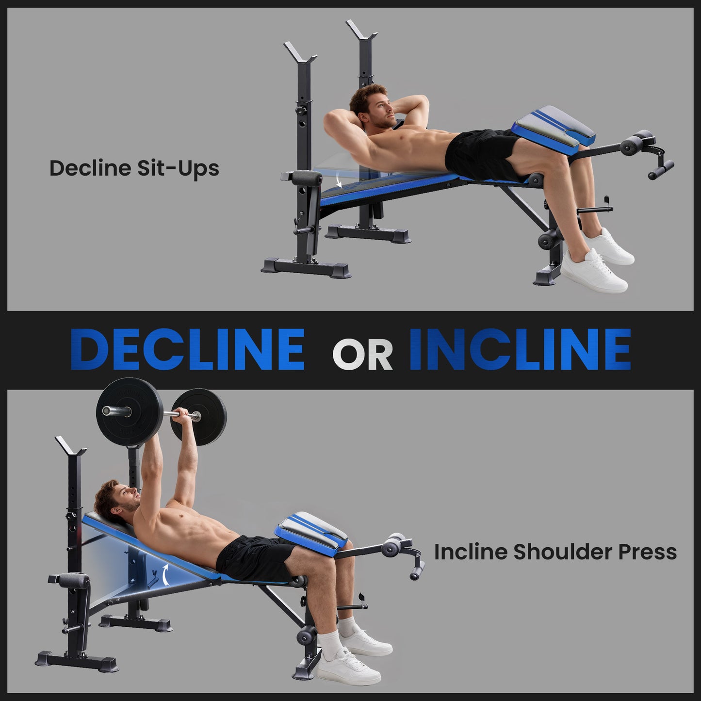 Multi-Function Adjustable Weight Training Bench Gym Fitness Lifting Bench