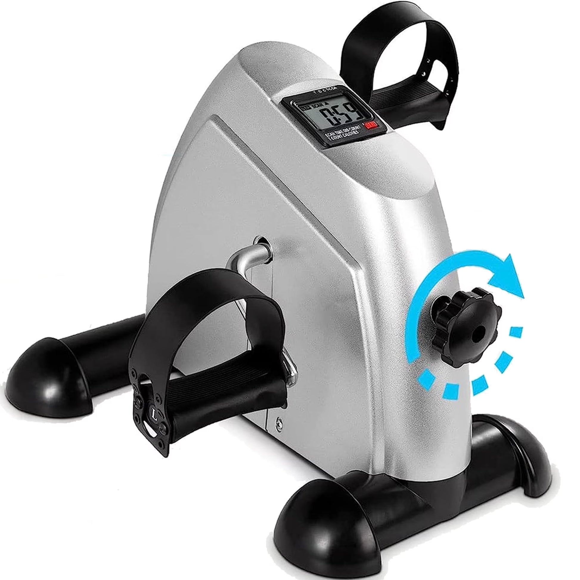 BAOKALER Desk Bike Pedal Exerciser, Mini Exercise Bike Stepper Indoor Exercise, Elder Bike Pedal Exerciser under Desk Fitness Equipment with LCD Screen Display