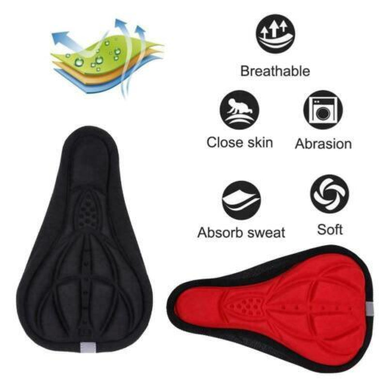 Bike 3D Gel Saddle Seat Cover Bicycle Soft Comfort Pad Cushion Padded