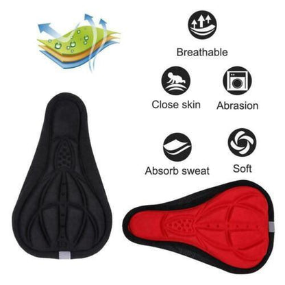 Bike 3D Gel Saddle Seat Cover Bicycle Soft Comfort Pad Cushion Padded