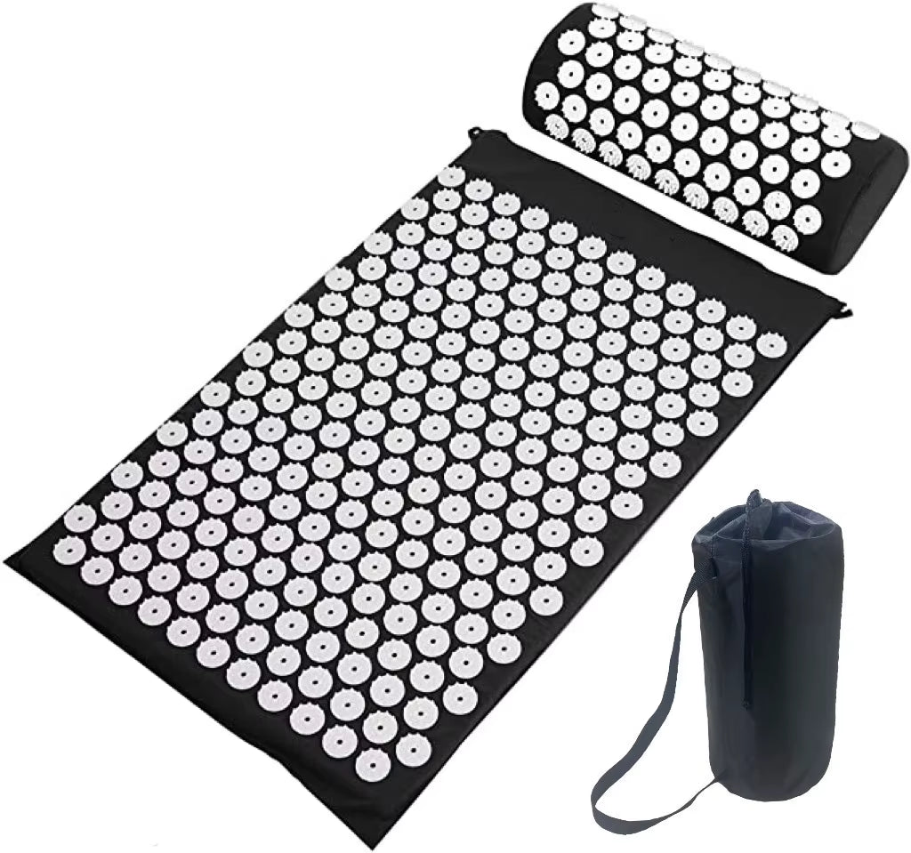Acupressure Mat Sensi Massage Mat Pillow Set Acupuncture Massage Yoga Cushion Relieve Back Pain Foot Massager Shakti Mat