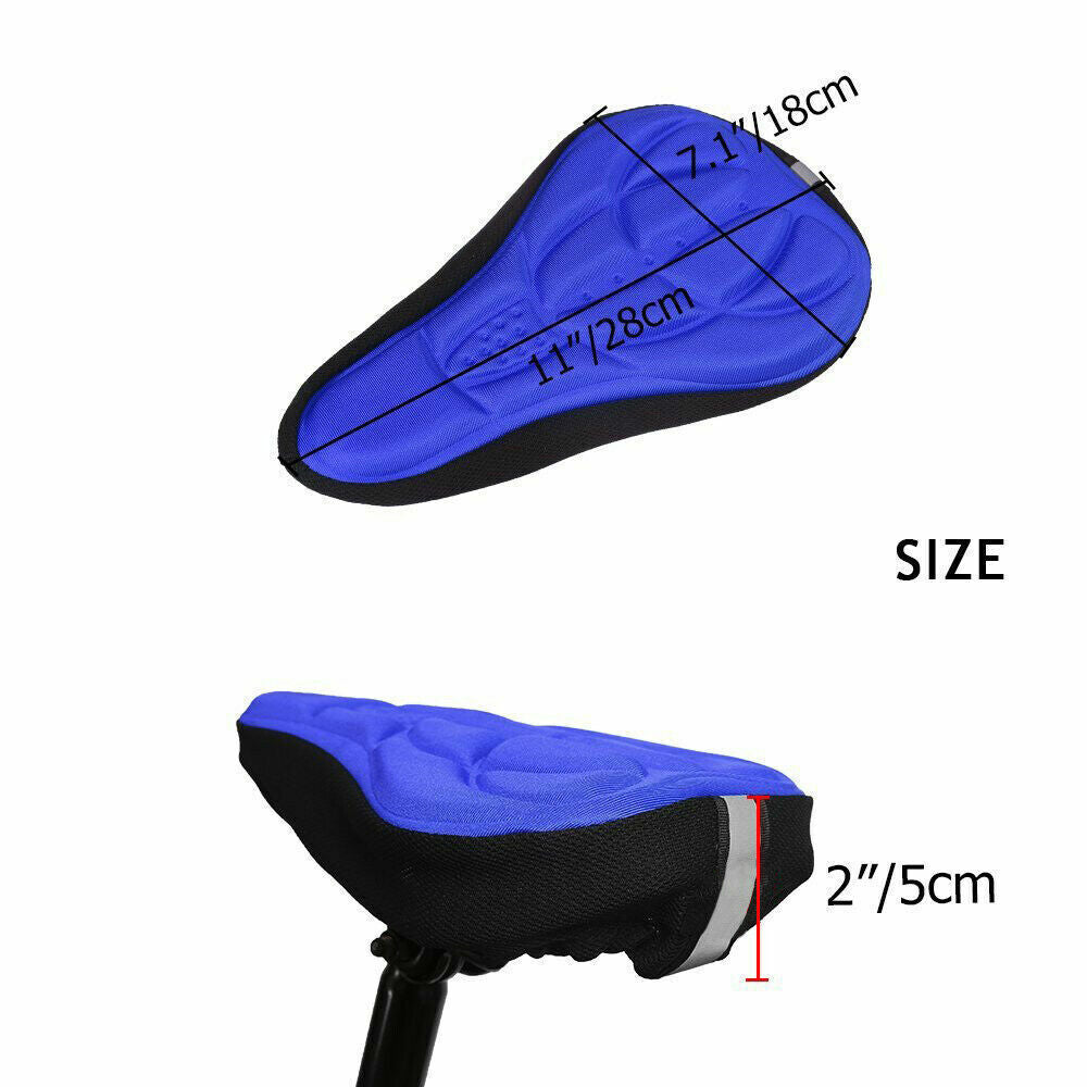 Bike 3D Gel Saddle Seat Cover Bicycle Soft Comfort Pad Cushion Padded